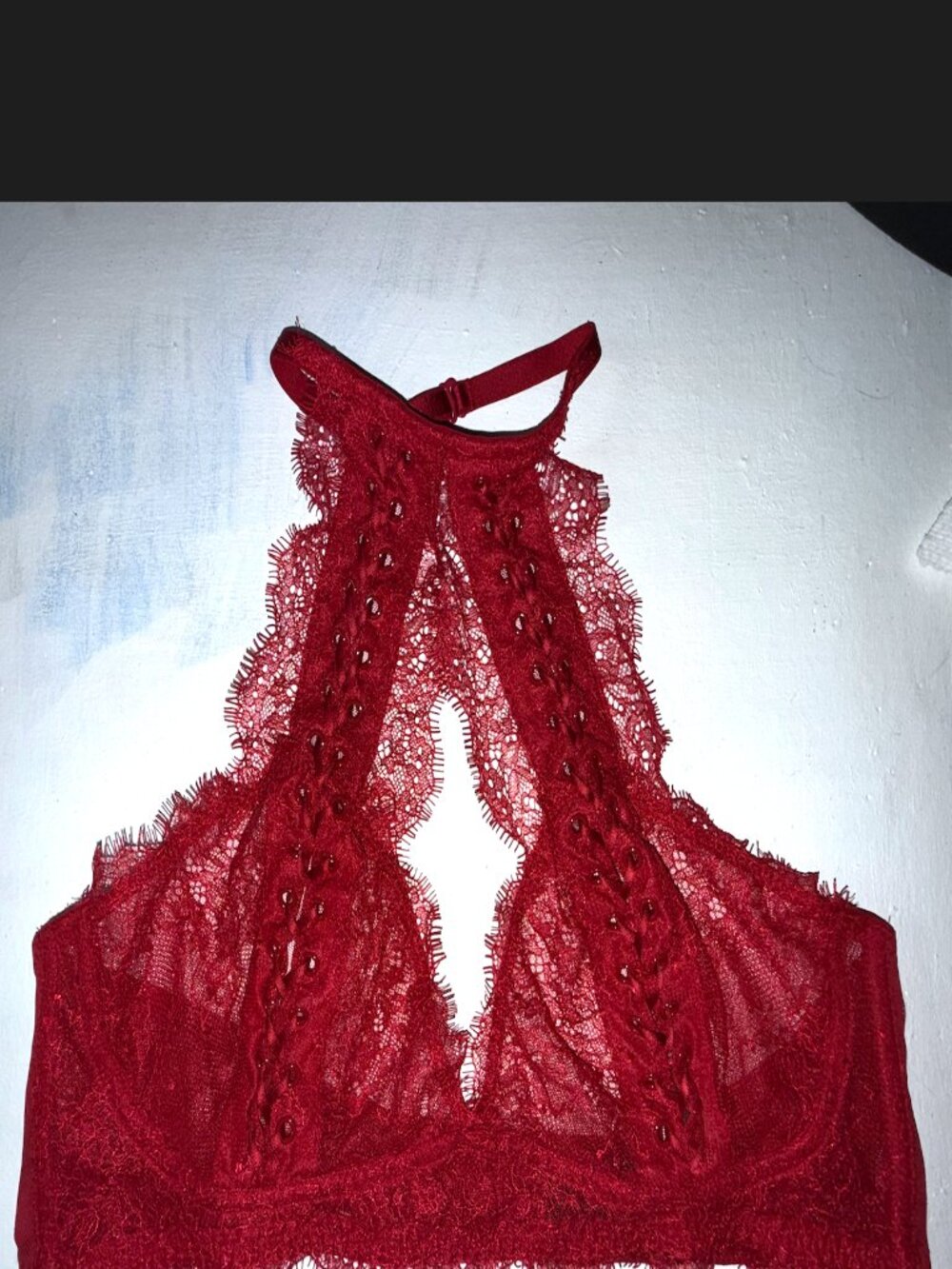 Victoria's Secret Lace Up Bra Size L